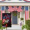 4th of July Floral Garden Flag 12x18 Vertical Double Sided Patriotic USA Flag Red Blue Memorial Day Independence Day Outside Decorations Burlap Yard Flag